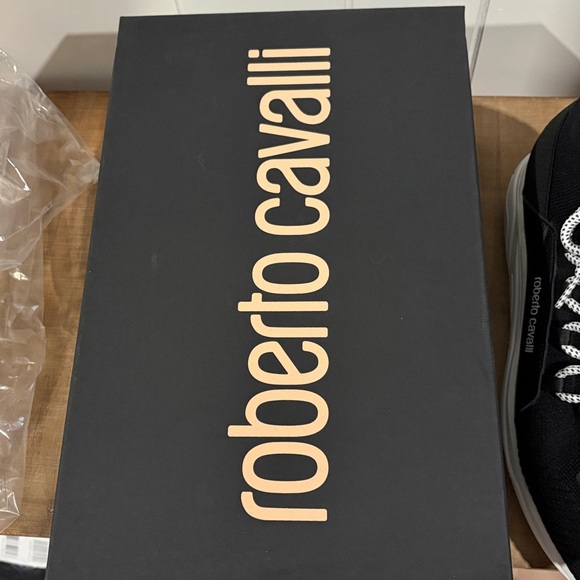 Roberto Cavalli Man Runner Black and White Sneakers Size 45/11 US NIB main image 10
